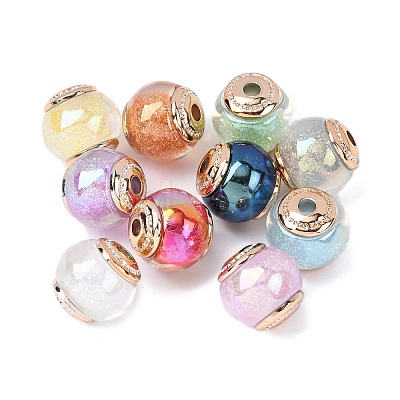 Opaque Luminous Resin & CCB Plastic Beads RESI-G119-15B-1