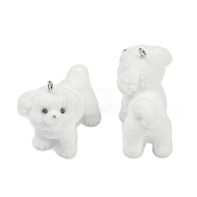 Flocky Resin Pendants FIND-A052-07I-1