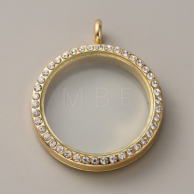Alloy Crystal Rhinestone Locket Pendants FIND-WH0061-78G-1