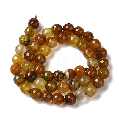 Dyed & Heated Natural Dragon Veins Agate Beads Strands G-P539-A01-26-1