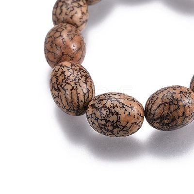 Natural Buddhism Mala Beads Stretch Bracelets BJEW-JB04124-1