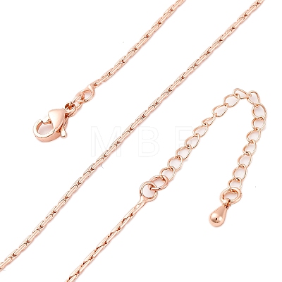 Brass Cardano Chains Necklaces for Women NJEW-D302-59RG-1