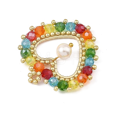 Shell Pearl & Glass Beaded Pendants PALLOY-MZ01410-1