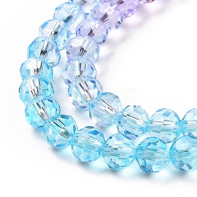 Transparent Glass Beads Strands GLAA-L045-02A-03-1