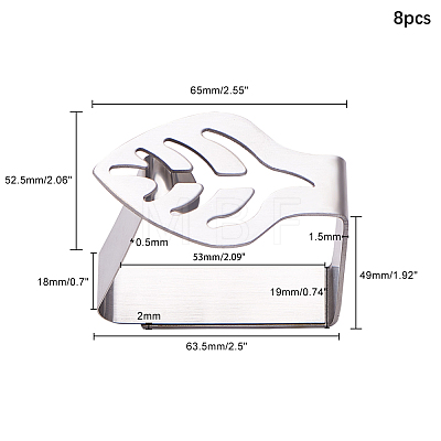 Stainless Steel Tablecloth Clips TOOL-WH0119-09-1