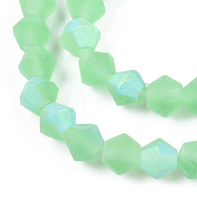 Imitate Austrian Crystal Bicone Frosted Glass Beads Strands X-EGLA-A039-T6mm-MB24-1
