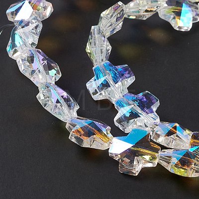 Faceted Glass Beads Strands EGLA-E030-01B-1