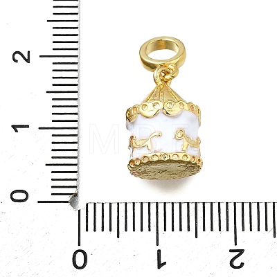 Brass Enamel Pendants KK-K400-22G-03-1