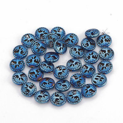 Electroplate Non-magnetic Synthetic Hematite Beads Strands G-N0322-03C-1