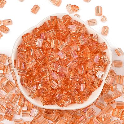 Transparent Spray Painted Glass Seed Beads SEED-L011-10A-08-1