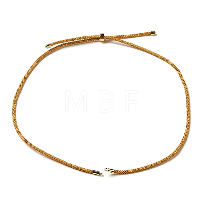 Polyester Fibre with Golden Silk Necklace Making MAK-K020-01G-1