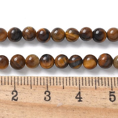 Round Tiger Eye Beads Strands Z0RQT011-AB-1