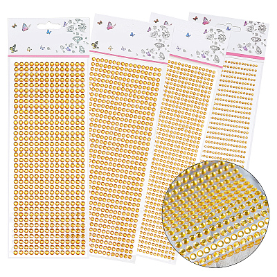 4 Sheets 4 Styles Acrylic Self Adhesive Stickers DIY-GF0014-71B-1