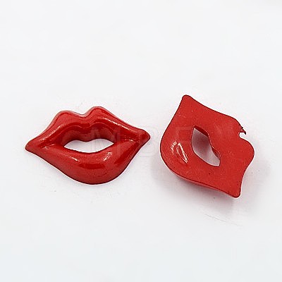 Acrylic Lip Shaped Cabochons BUTT-E024-A-04-1