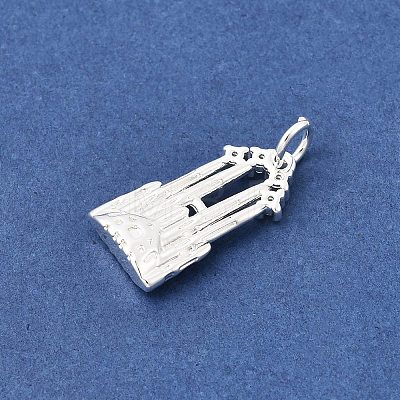 Brass Micro Pave Clear Cubic Zirconia Pendants KK-Z147-15S-1