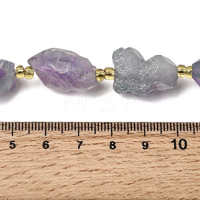 Electroplated Raw Rough Natural Amethyst Beads Strands G-Z131-J02-11-1