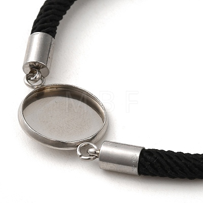 Milan Cord & 304 Stainless Steel Bracelets Making MAK-H004-02F-P01-1