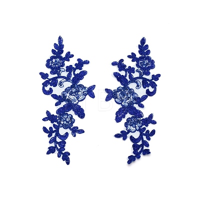 Leaves Polyester Embroidery Ornaments Accessories DIY-WH0281-11B-1