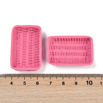 Rattan Basket Resin Cabochons RESI-Q014-07A-1