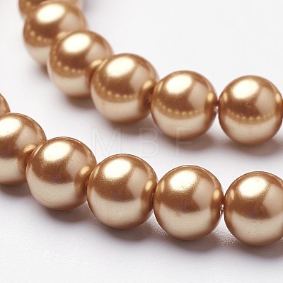 Eco-Friendly Dyed  Glass Pearl Round Beads Strands HY-A002-8mm-RB068-1
