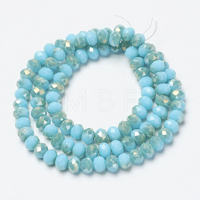 Electroplate Opaque Glass Beads Strands EGLA-A034-P2mm-H09-1
