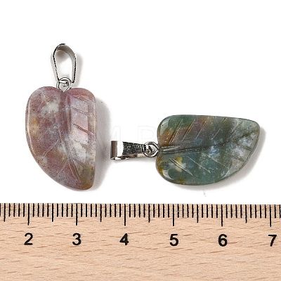 Natural Indian Agate Pendants G-B127-01P-04-1