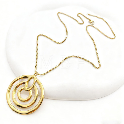 304 Stainless Steel Pendant Box Chain Necklaces for Women WGC10C0-02-1