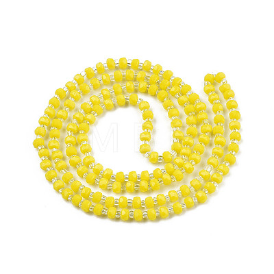 Opaque Solid Color Glass Beads Strands GLAA-N052-04-A05-1