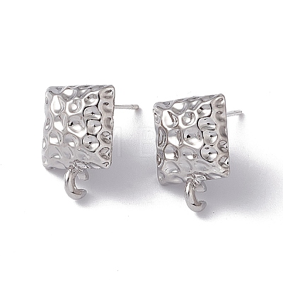 Rack Plating Alloy Stud Earring Findings FIND-I030-16P-1