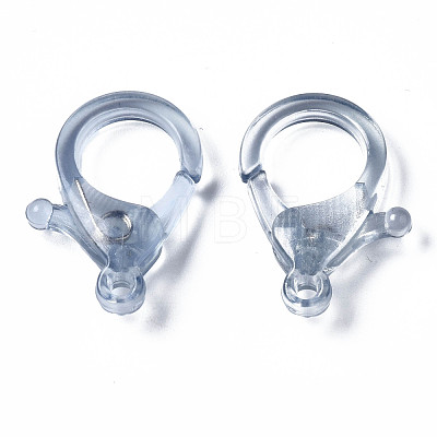 Transparent Acrylic Lobster Claw Clasps TACR-T023-01A-01-1