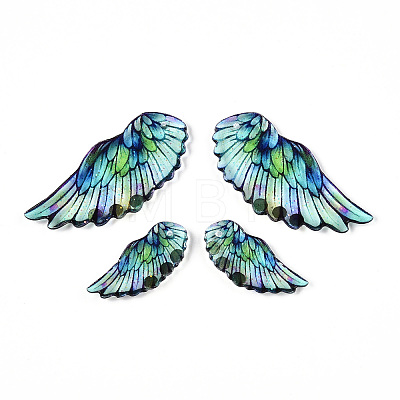 Epoxy Resin Wing Pendants FIND-N005-64C-1