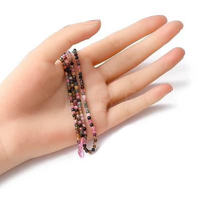 Natural Tourmaline Beads Strands G-YW0001-18-1