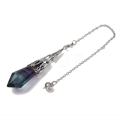 Natural Fluorite Pointed Dowsing Pendulum Big Pendants G-H285-06P-A30-1