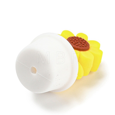 Sunflower Food Grade Eco-Friendly Silicone Beads SIL-B046-01-1