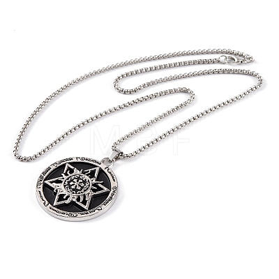 Stainless Steel Box Chain Necklaces LS-NJEW-P304-01D-1
