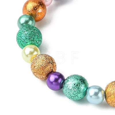 Fashion Imitation Acrylic Pearl  Stretchy Bracelets for Kids BJEW-JB01059-09-1