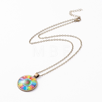 Rainbow Pride Necklace NJEW-F290-01K-1