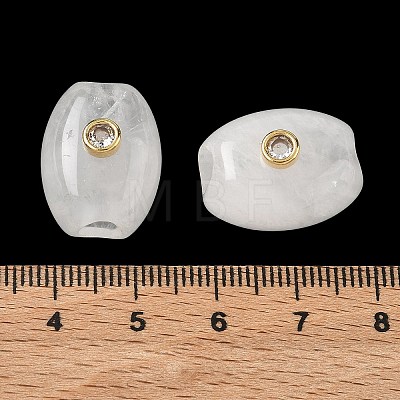 Natural Quartz Crystal European Beads GG-CBA105B-02L-G-1