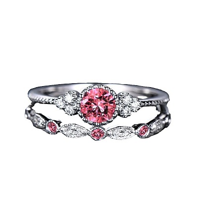 Alloy Micro Pave Cubic Zirconia Finger Rings for Women FS-WG2E042-03-1