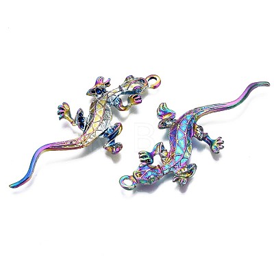 Rainbow Color Alloy Big Pendant Rhinestone Settings PALLOY-N163-169-NR-1