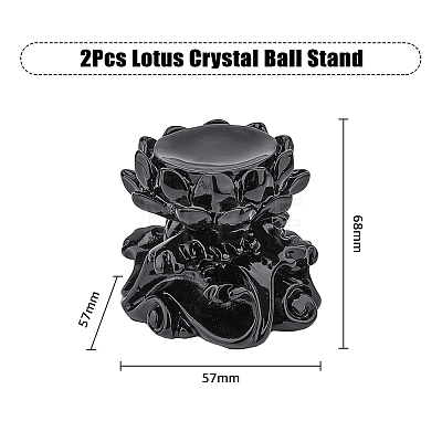 Lotus Shaped Resin Display Base Stand Holder for Crystal ODIS-WH0015-90-1