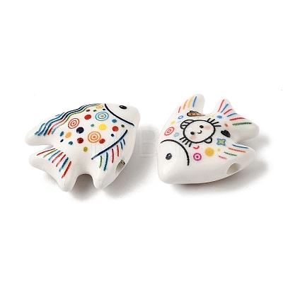 Printed Handmade Porcelain Beads PR-CBAB8C6-02-1