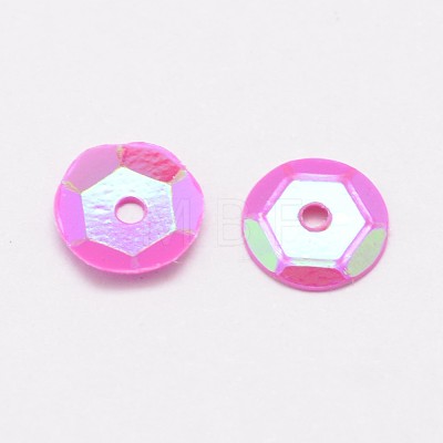 Plastic Paillette Beads X-PVC-A002-4mm-02-1