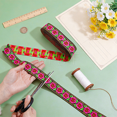 Vintage Jacquard Polyester Ribbon OCOR-WH0101-269-1