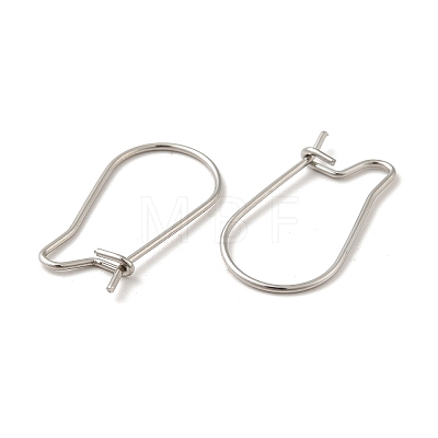 316 Surgical Stainless Steel Hoop Earrings Findings Kidney Ear Wires STAS-E009-6-1