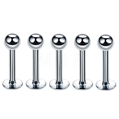 304 Stainless Steel Round Internally Threaded Labrets for Women Men WG9B6EB-02-1
