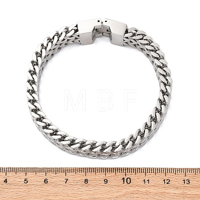 304 Stainless Steel Wheat Chain Bracelets for Women Men BJEW-R018-12P-1