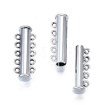 Brass Magnetic Slide Lock Clasps X-KK-Q270-P-1