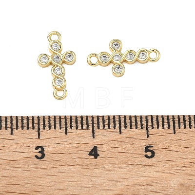 Brass Micro Pave Clear Cubic Zirconia Pendants KK-H259-02B-G-1
