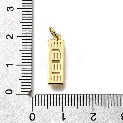 Brass Micro Pave Cubic Zirconia Pendants KK-P295-36G-1